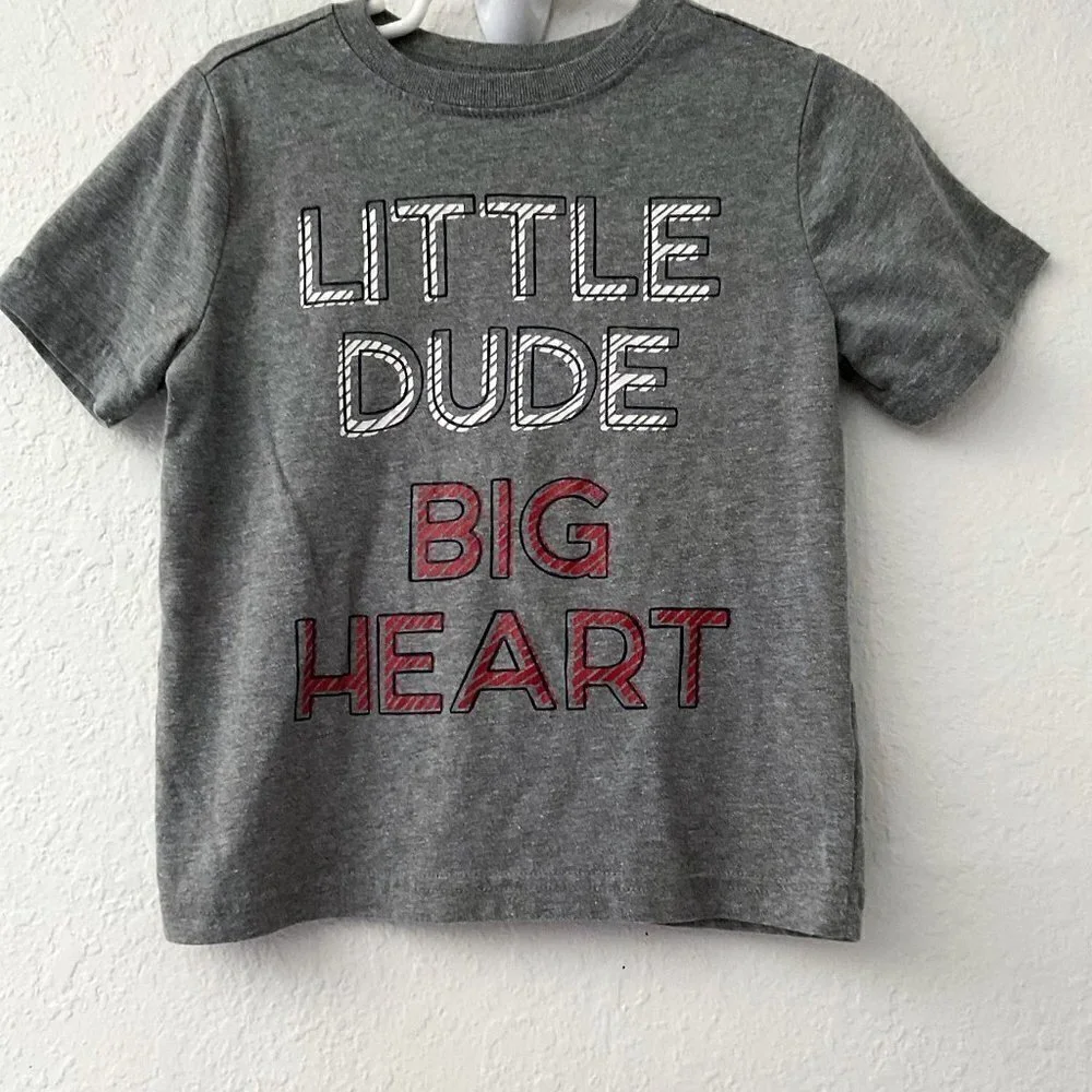 BOYS LITTLE DUDE BIG HEART SHORT SLEEVES T-SHIRT